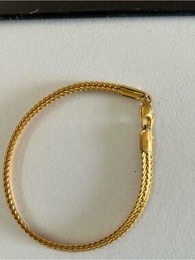 Gold tone Braided Rope Bracelet